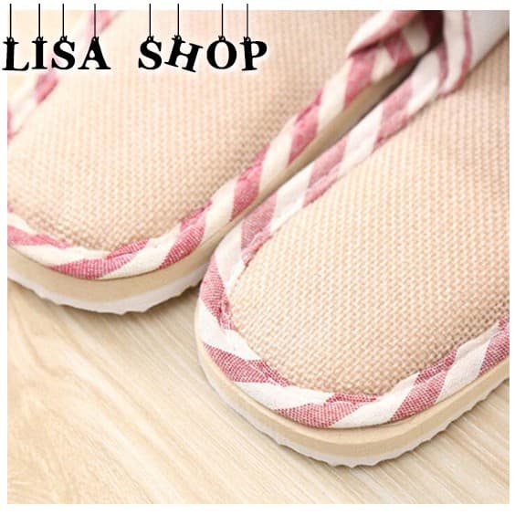 รองเท้าแตะ รองเท้าใส่ในบ้าน ถนอมฝ่าเท้า ลายขีด  พื้นมีกันลื่น สไตล์ญี่ปุ่น T01 - 5