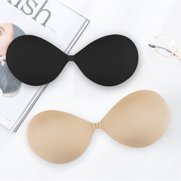 #077 🔥รุ่นใหม่กาวแน่น🔥 บรา ติดทน อกชิด โดนนำ้ได้ บราปีกนกตะขอหน้า COK - 5