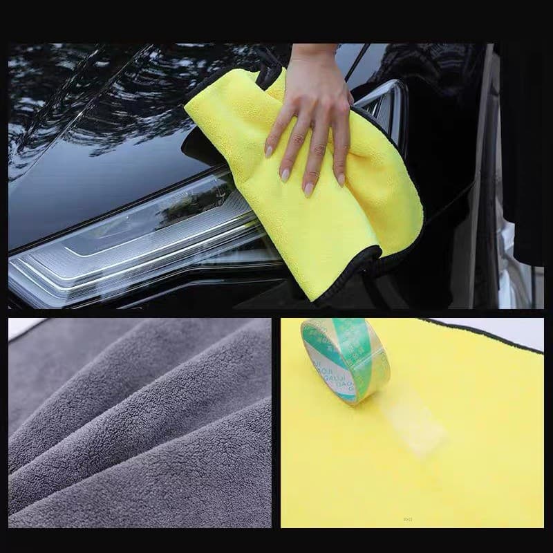 [🔥 1 บาท 🔥] Roxiku_SHOP ผ้าไมโครไฟเบอร์ เกรดพรีเมี่ยม หนานุ่ม ซับน้ำไว ขนาด 30x30cm 1ผืน - 1