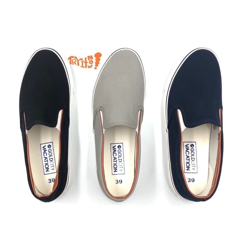🛵ส่งทันที 2 ชม.🏪💫 Gold City รองเท้าผ้าใบสวมทรง Slip-On รุ่น NS011 ทรงสวย ใส่คูล - 3