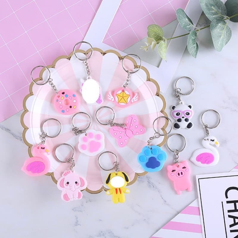 kingshopping JS324(ร้านไทย)พวงกุญแจ PVC ขนาด 4 cm. ลายการ์ตูน (สุ่มลาย) พวงกุญแจขนาดเล็ก - 6