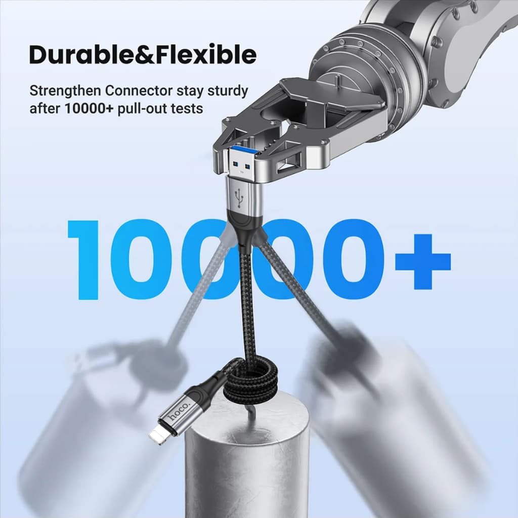 hoco. X102 Charging Data Cable สายชาร์จคุณภาพสูง รองรับกระเเสไฟ 2.4A ชาร์จเร็วโอนถ่ายข้อมูลได้ - 2