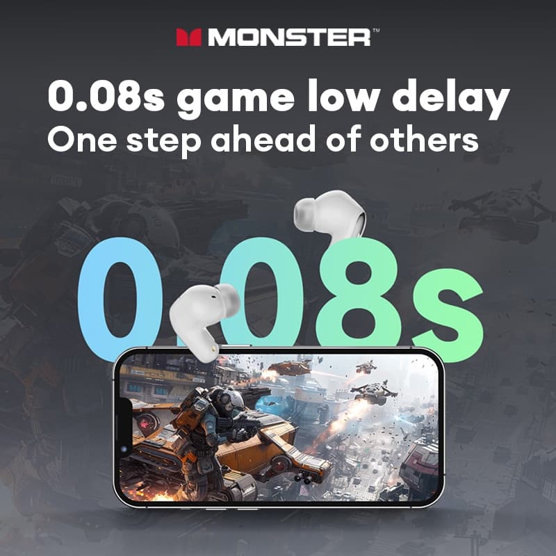 Monster MQT52 หูฟังบลูทูธไร้สายชนิดใส่ในหูอายุการใช้งานแบตเตอรี่ยาวนานหูฟังลดเสียงรบกวน - 2