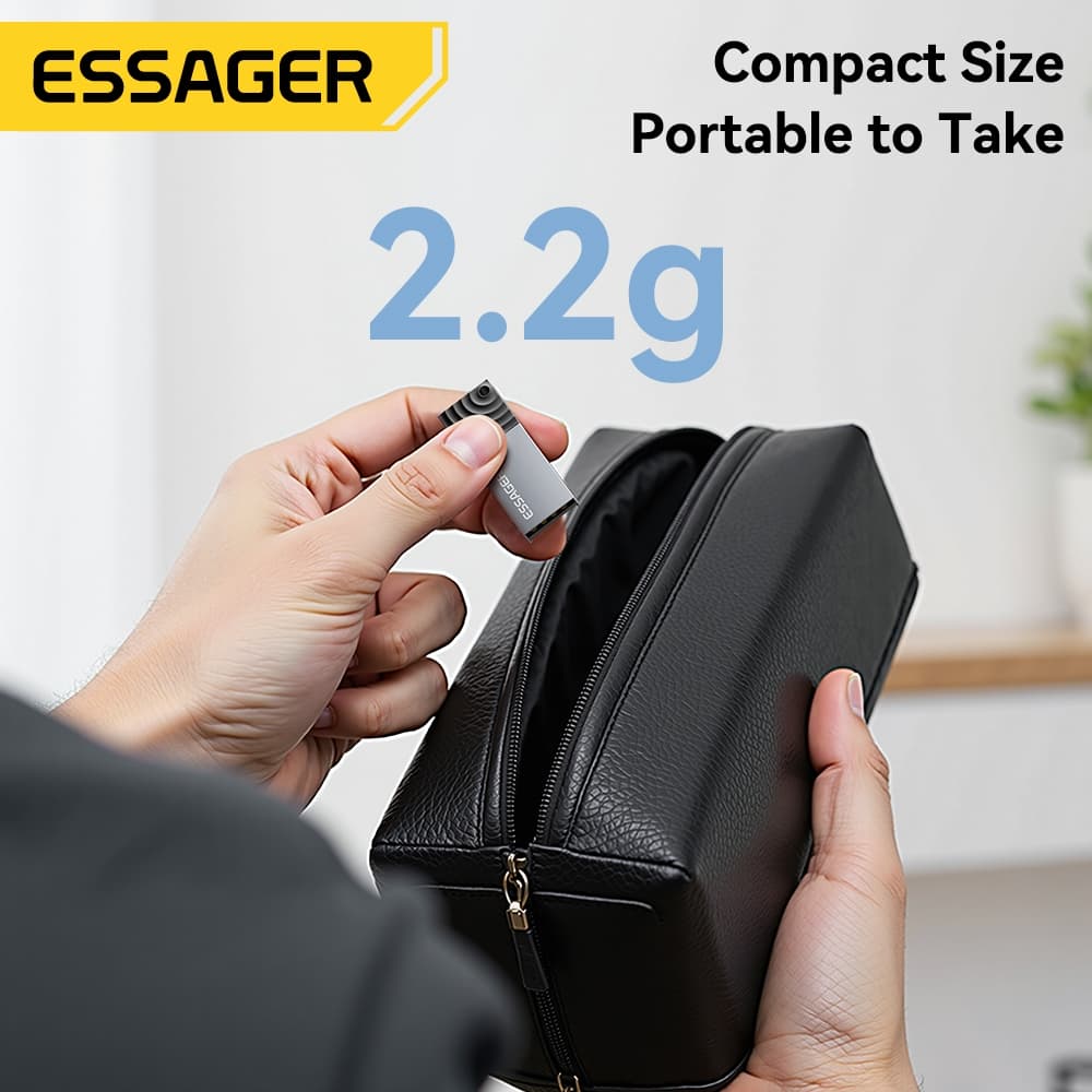 Essager Dual-Port USB 2.0 Type-C และ USB-A ถึง TF/Micro SD Card Reader รองรับสูงสุด 512GB - 3