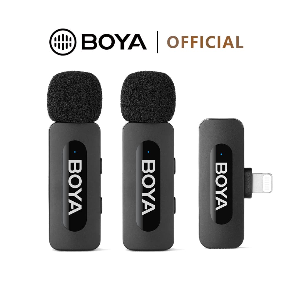 BOYA BY-V10/V20 ไมค์ไร้สาย ตัดเสียงรบกวน ไมค์ไลฟ์สด ไมค์อัดเสียง สำหรับ สมาร์ทโฟน