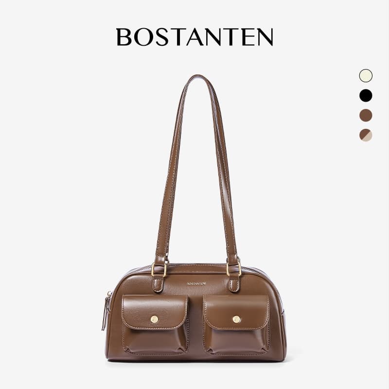 BOSTANTEN Cheeky Bag กระเป๋าสะพายข้าง กระเป๋ากระเป๋าผู้หญิง สไตล์แฟชั่นสาว กระเป๋าสะพายไหล่ผู้หญิงความจุขนาดใหญ่