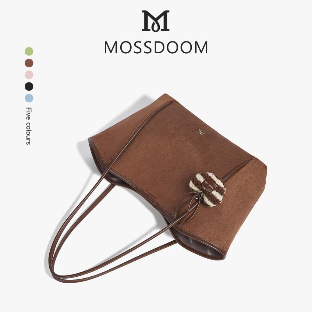 MOSSDOOM Vione Bag กระเป๋าสะพายไหล่ขนาดใหญ่ สำหรับผู้หญิง สีโดปามีน - 3