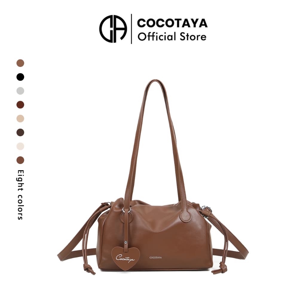 (COCOTAYA) Dannia Bag กระเป๋าสุภาพสตรีแฟชั่น Retro อินเทรนด์กระเป๋าสะพายหนัง pu กระเป๋าสะพายข้าง