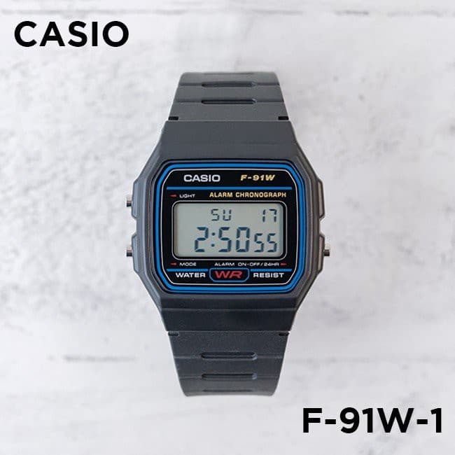 แท้ 100% Casio Vintage F91W F94W F-91W  F-94W series ประกัน 2 ปีเต็ม(3.F91WG-9 ขอบทอง) - 1