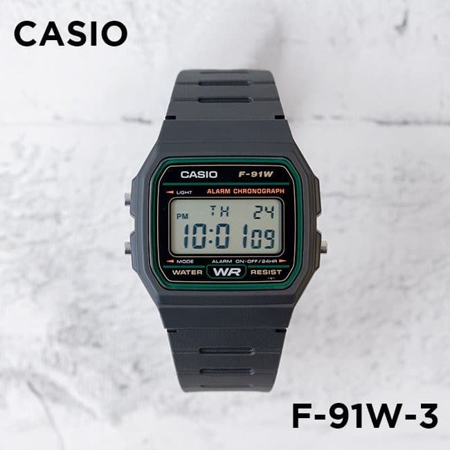แท้ 100% Casio Vintage F91W F94W F-91W  F-94W series ประกัน 2 ปีเต็ม(3.F91WG-9 ขอบทอง) - 2