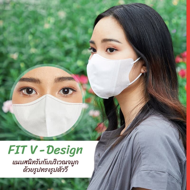 IRIS OHYAMA Disposable Face Mask Nvn - 7Rm Vfit 7pcs หน้ากากอนามัย ไอริส โอยามะ ใส่สบาย กระชับหน้า. - 2