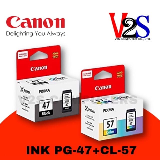 หมึกแท้ ตลับหมึกอิงค์เจ็ท Canon Ink PG-47 / CL-57  สีดำ และ สี ของแท้ 100% - 2