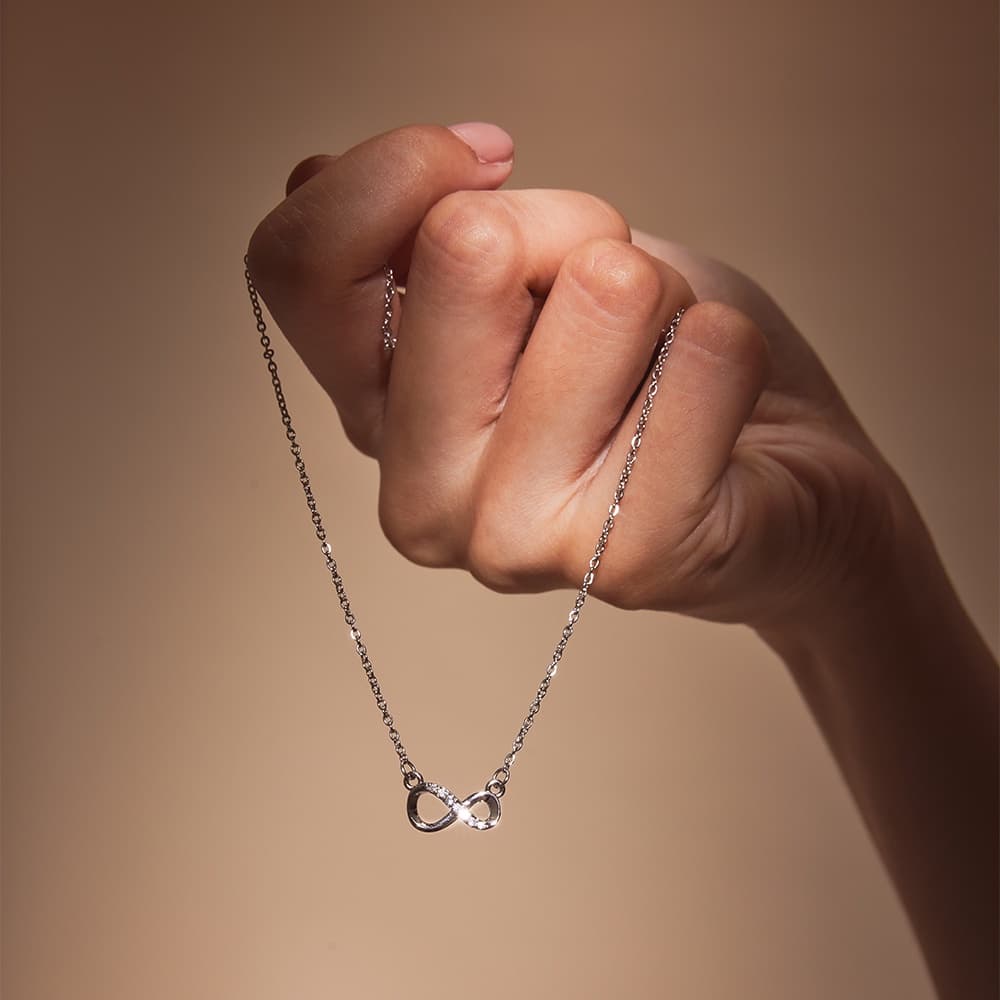 jewelry สร้อยคอแฟชั่น ทองคำขาว สร้อยคอผู้หญิง 708n - 3