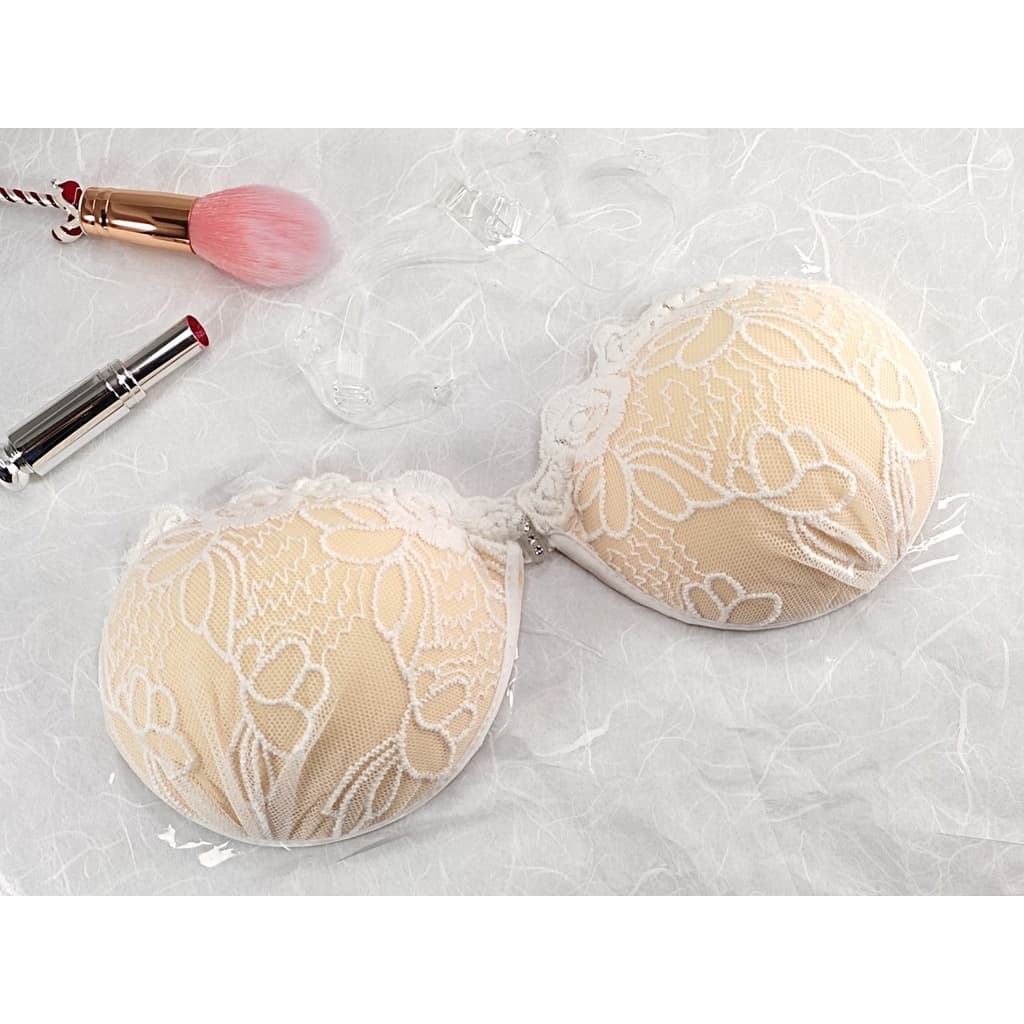 #037 บราปีกนก​ลายลูกไม้  บราเจ้าสาวบราดูมดูมบราลูกไม้ดำล้วน COK - 4