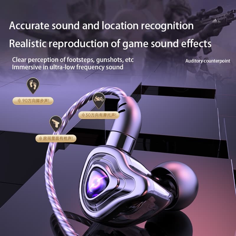 Sprise S20 ชุดหูฟังสเตอริโอ 9D ตัดเสียงรบกวน 3.5 มม. สําหรับเล่นเกม - 3