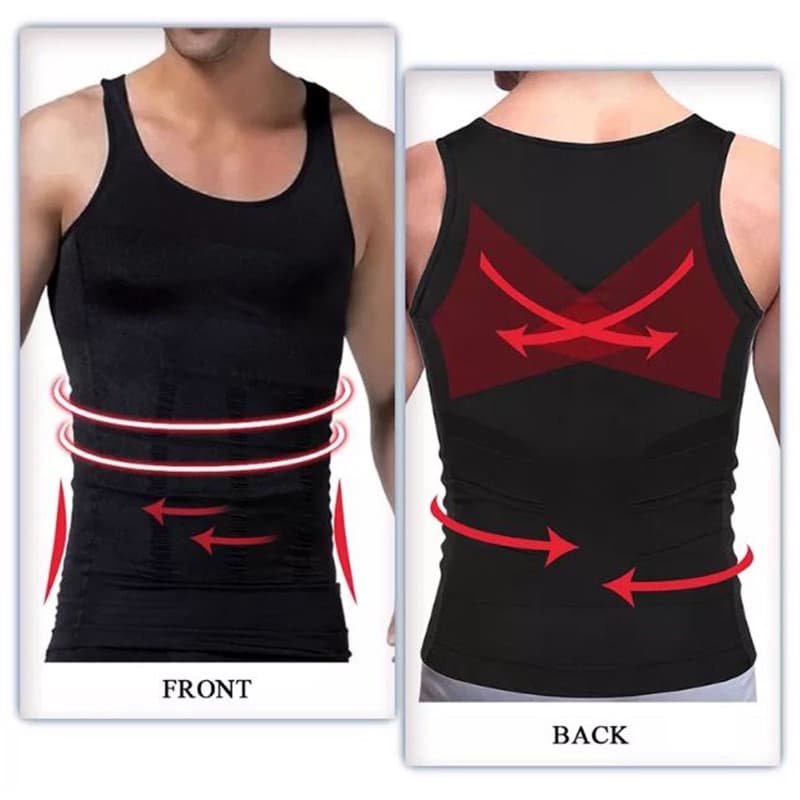 ชุดบอดี้สูท เสื้อยืด กระชับสัดส่วน รัดรูป เสื้อกล้าม เข็มขัด เทรนเนอร์ ลดน้ําหนัก สําหรับผู้ชาย - 6