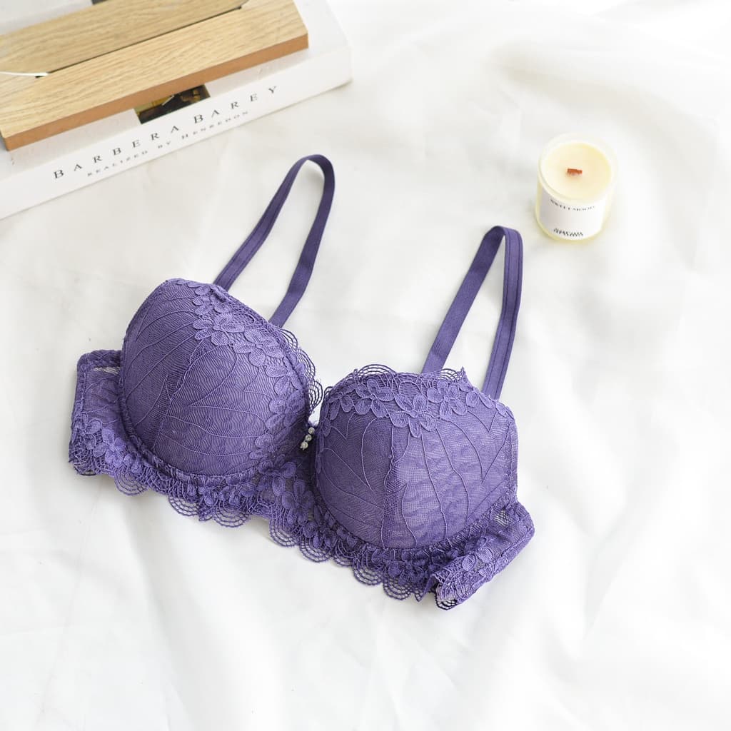 เสื้อใน#Daisy 008 บราลูกไม้แฟชั่นมีฟองน้ำมีโครง ใส่สบาย ไซส์เล็ก อก32-38 บราคัพAB - 4