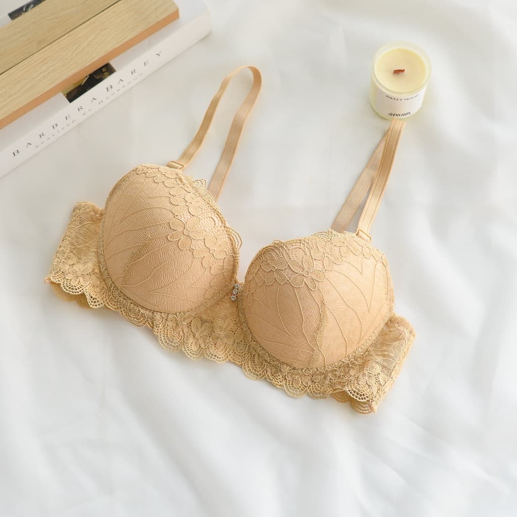 เสื้อใน#Daisy 008 บราลูกไม้แฟชั่นมีฟองน้ำมีโครง ใส่สบาย ไซส์เล็ก อก32-38 บราคัพAB - 5