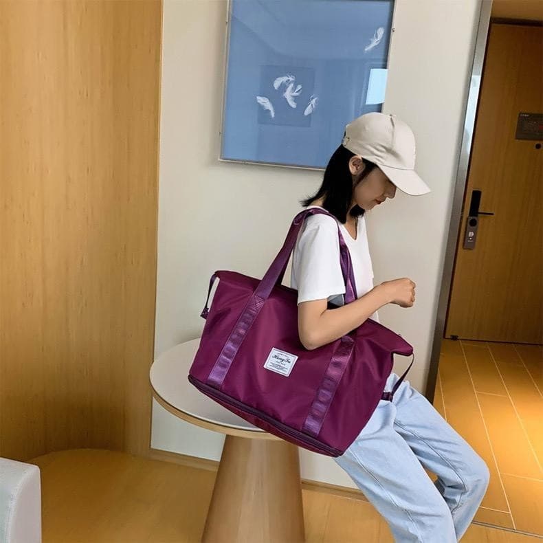 🔥(B-805) สินค้าพร้อมส่ง⚡กระเป่าใส่เสื้อผ้า กระเป๋าเดินทาง ใบใหญ่ พับเก็บได้ บรรจุของได้เยอะ พร้อมเดินทาง