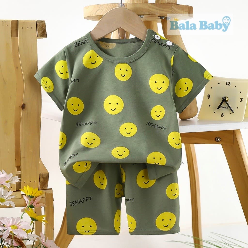 เสื้อผ้าเด็ก ชุดเซทเสื้อแขนสั้นกางเกงขาสั้น ชุดลำลอง ชุดเซท เนื้อผ้าcotton Size80-110cm DXT38 - 3