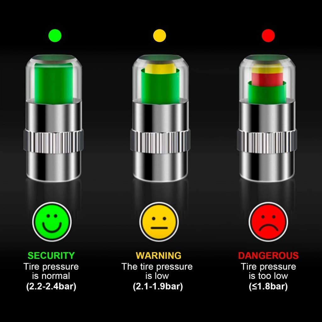 Featured  1 ชิ้น จุกลมเช็คแรงดัน จุกลม มีที่วัดความดันลม จุกปิดลมยาง แจ้งเตืนเมื่อยางลมอ่อน - 4