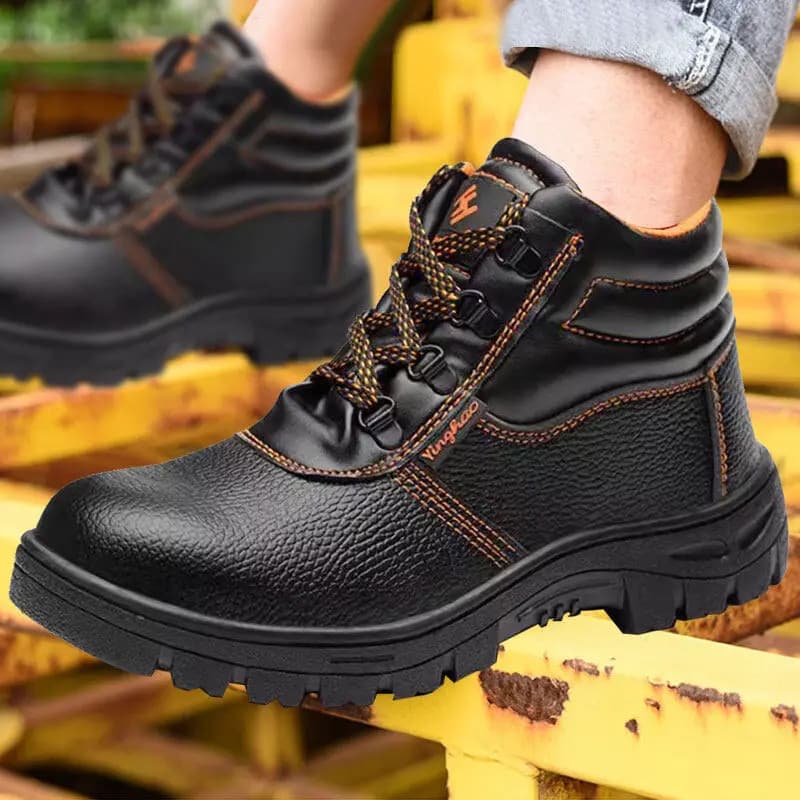 36-44 รองเท้าเพื่อความปลอดภัยรองเท้าผ้าใบหัวเหล็ก ป้องกันการกระแทกและป้องกันการเจาะป้องกันการลื่นไถล - 6