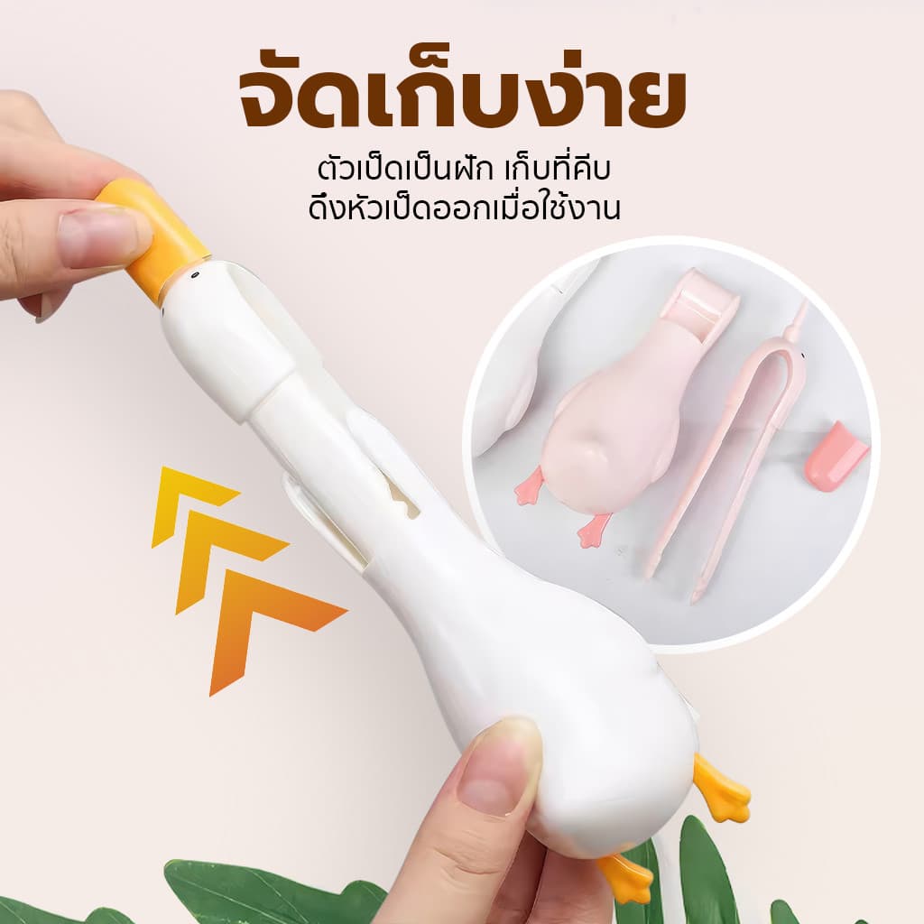 COZII เป็ดรูปชั้นท่อระบายน้ําผมขนสัตว์คลิป-คราบลบขูด-อ่างล้างจานขยะหนีบ-ผนังกระเบื้องขจัดตะกรันพลั่ว - 2