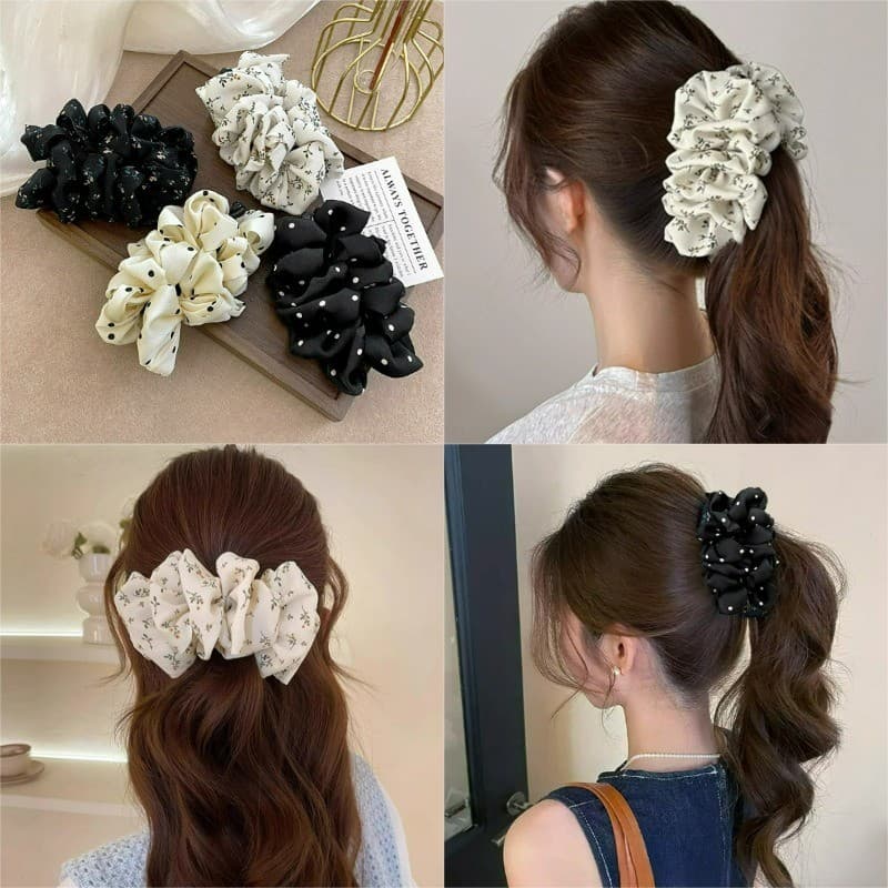 หางม้าสูงกล้วยจับกิ๊บติดผม ชม. หูฟัง แฟชั่นเกาหลี