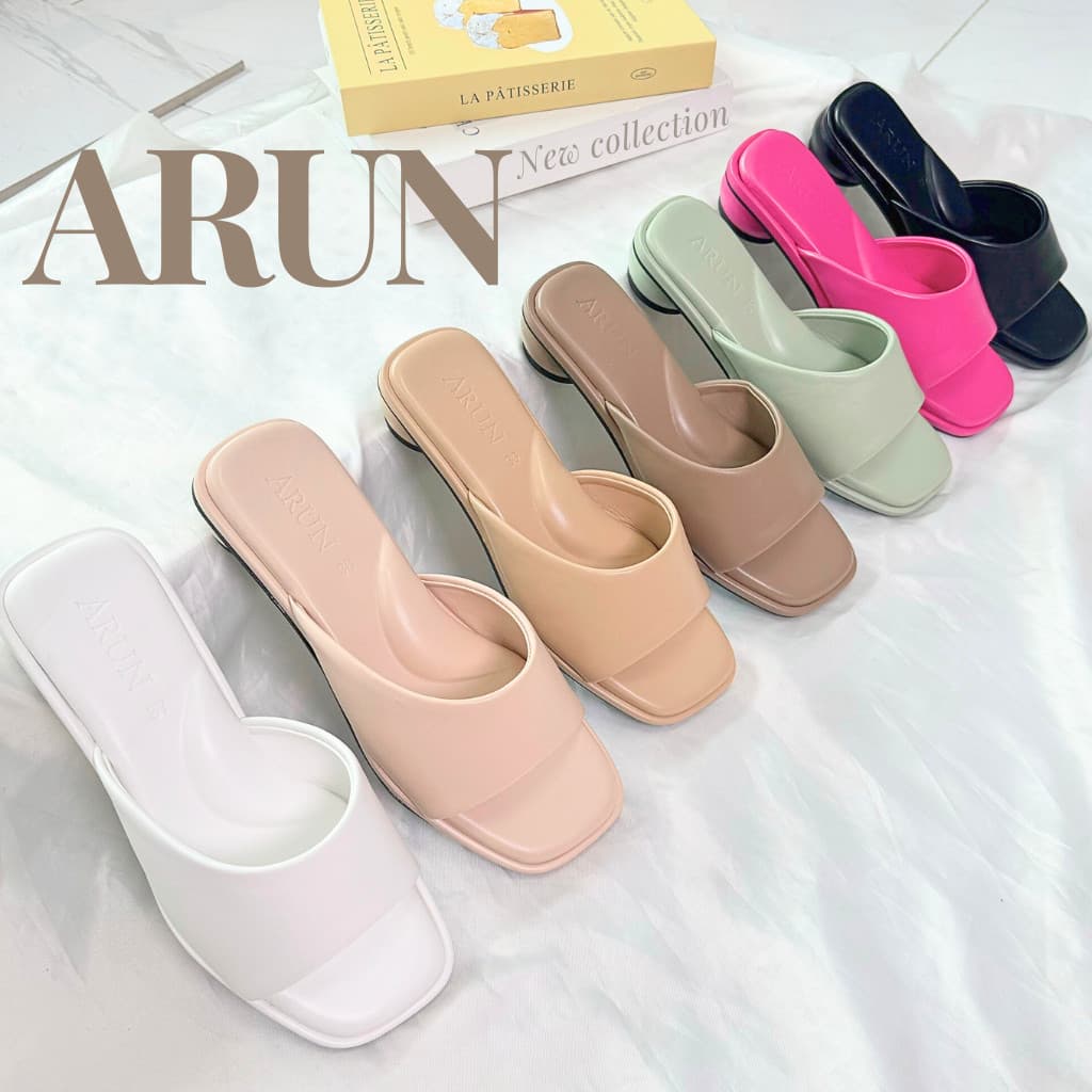 รองเท้าแบรนด์ ARUN รุ่น AR2023 ส้นกลม ดีไซน์ มาการอง พื้นนิ่มพิเศษ - 1