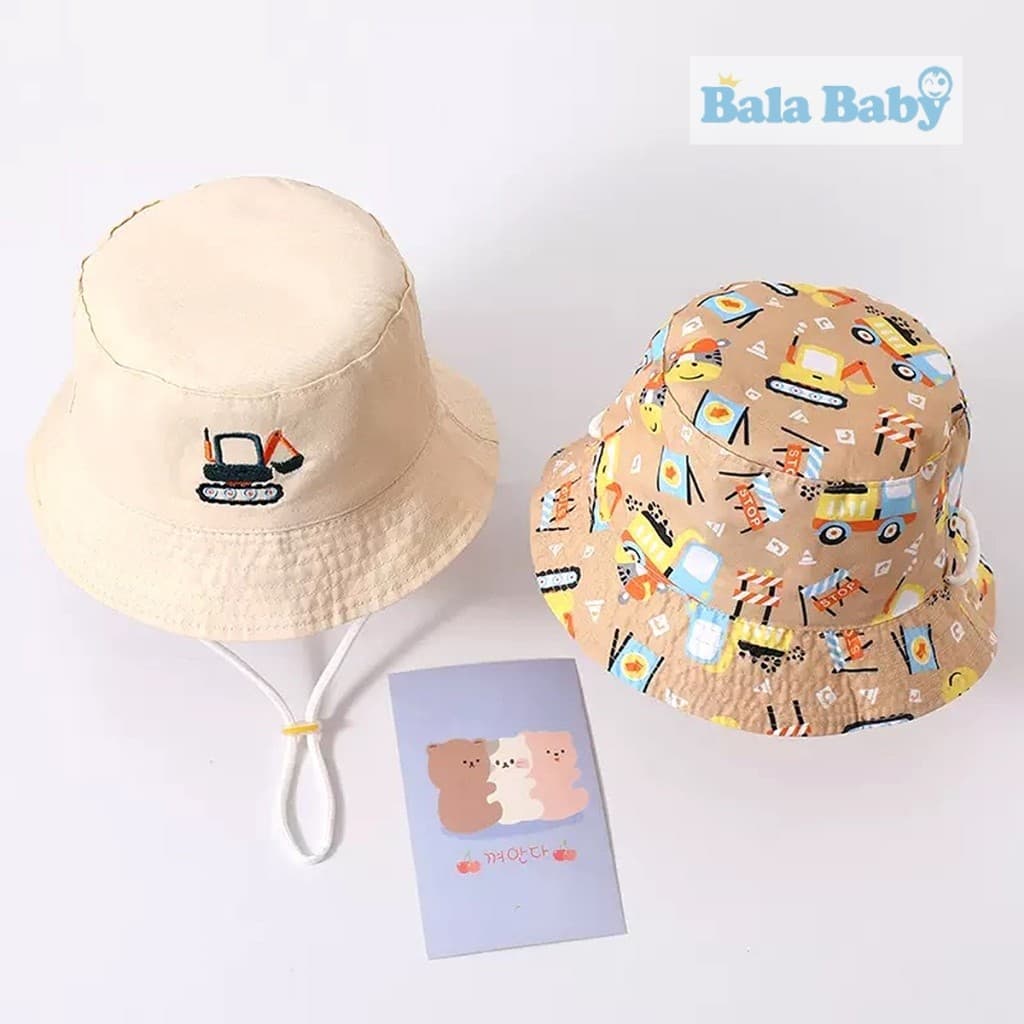 หมวกบัคเก็ตเด็ก หมวกกันแดด ใส่ได้ 2 ด้าน สำหรับ2-5ปี MZ213 - 4