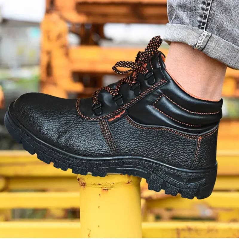 36-44 รองเท้าเพื่อความปลอดภัยรองเท้าผ้าใบหัวเหล็ก ป้องกันการกระแทกและป้องกันการเจาะป้องกันการลื่นไถล - 5