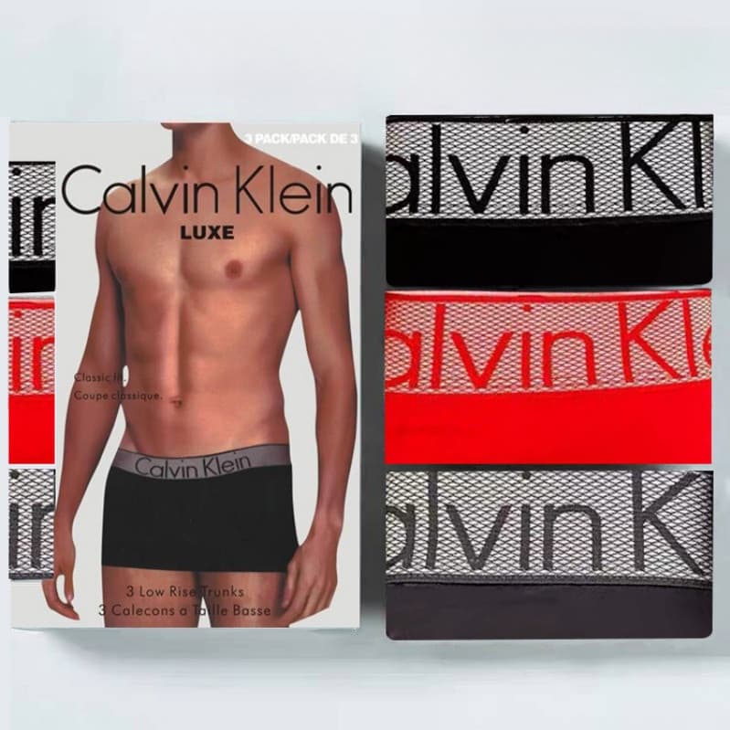 กางเกงในผู้ชายแพ็ค 3 ชิ้น ปลายขาไร้ตะเข็บ Raw Cut Micro ทรง Low Rise Trunk กางเกงชั้นในชาย