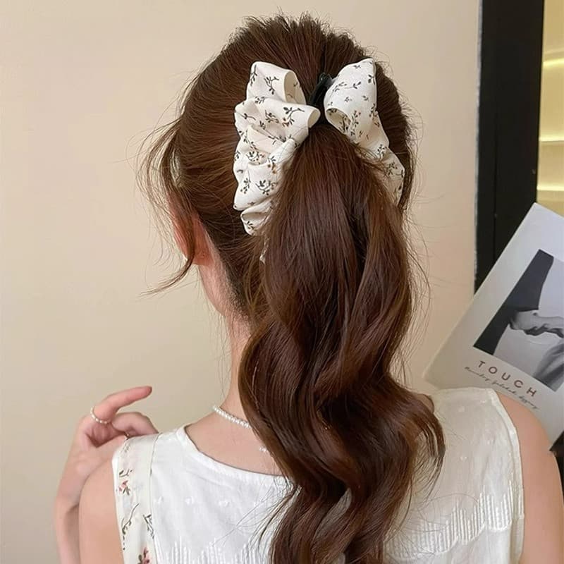 หางม้าสูงกล้วยจับกิ๊บติดผม ชม. หูฟัง แฟชั่นเกาหลี - 4