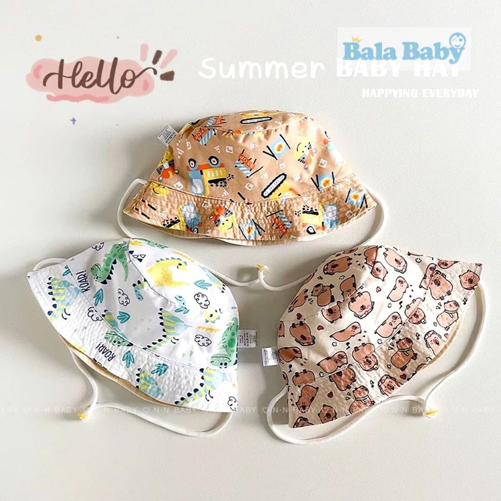 หมวกบัคเก็ตเด็ก หมวกกันแดด ใส่ได้ 2 ด้าน สำหรับ2-5ปี MZ213 - 2