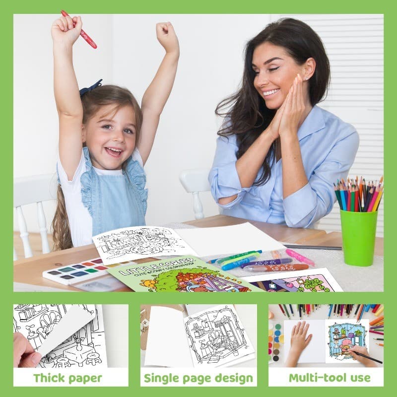 สมุดระบายสีเด็ก สมุดระบายสี Graffiti สมุดระบายสีสุดน่ารักเพื่อการศึกษา ของเล่นเด็ก - 4