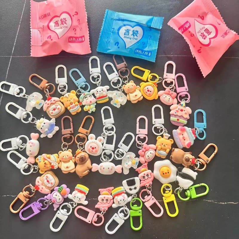 พร้อมแล้ว กระเป๋ากล่องตาบอด กระเป๋าตาบอด ถุงสุ่มพวงกุญแจ น่ารัก พวงกุญแจน่ารัก - 4