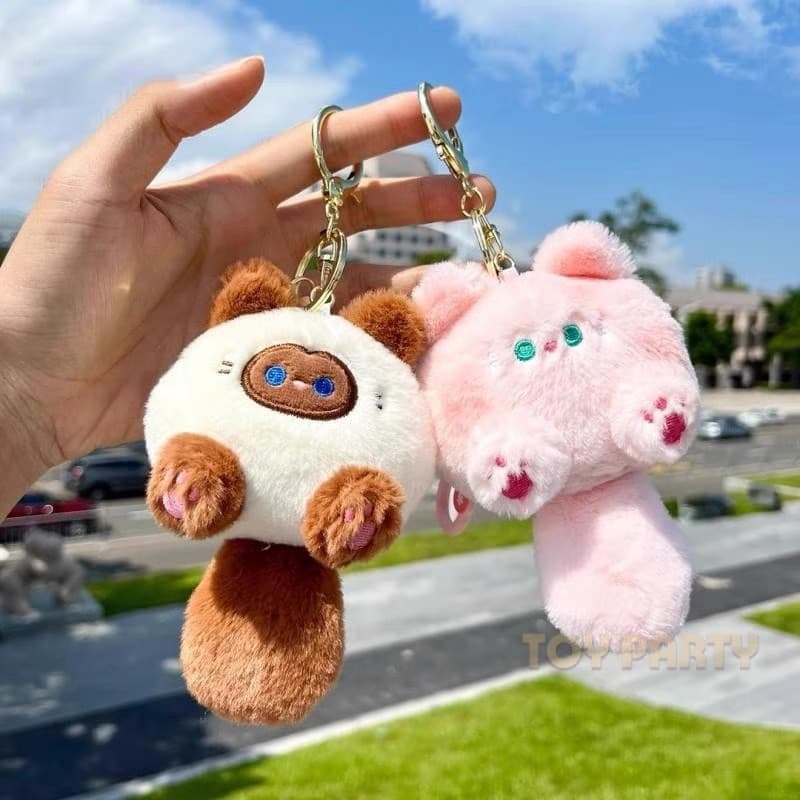 【⭐24ชม⭐พวงกุญแจแมว】 แมว plushie การ์ตูนพวงกุญแจตุ๊กตาสไตล์เกาหลีรูปปั้นแมวพวงกุญแจแหวนพวงกุญแจ - 2