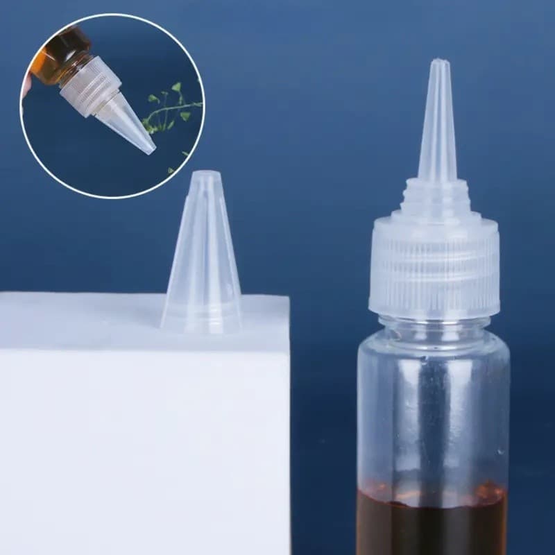 ขวดพลาสติกใส PET ฝา 2 ชั้น ขวดใส่สีขนาด 30ml,50ml,100ml #ขวดทรงแหลม ขวดหยด ขวดหัวจรวด - 1