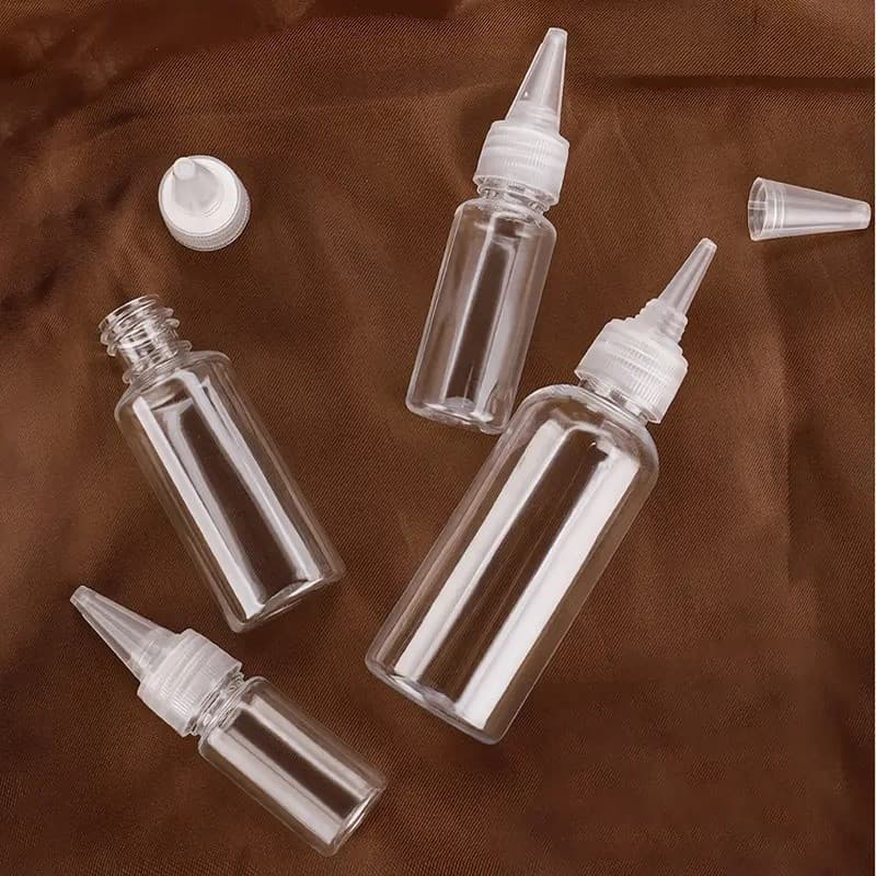 ขวดพลาสติกใส PET ฝา 2 ชั้น ขวดใส่สีขนาด 30ml,50ml,100ml #ขวดทรงแหลม ขวดหยด ขวดหัวจรวด - 5