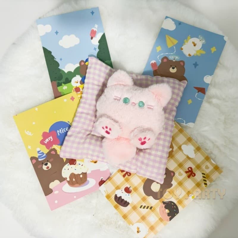 【⭐24ชม⭐พวงกุญแจแมว】 แมว plushie การ์ตูนพวงกุญแจตุ๊กตาสไตล์เกาหลีรูปปั้นแมวพวงกุญแจแหวนพวงกุญแจ - 3