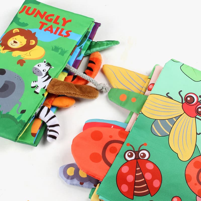 หนังสือผ้า​สำหรับเด็ก​ หนังสือผ้า3D หนังสือเด็ก นิทานผ้า เสริมสร้างพัฒนาการ หนังสือผ้าหัดจับ - 5