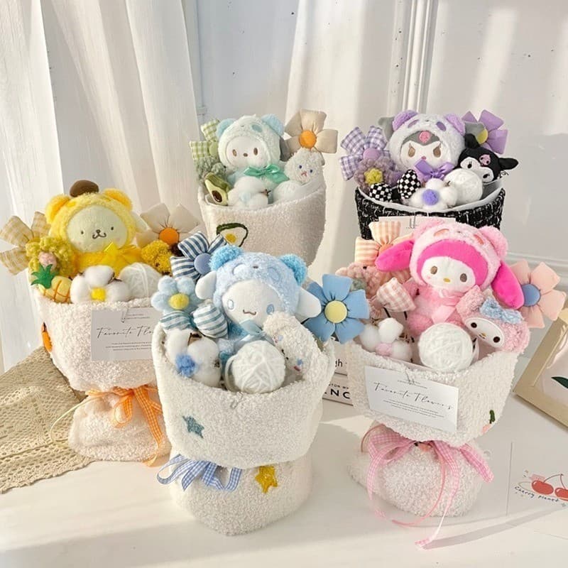 Aoduoyaya capybara ช่อดอกไม้ ช่อคาปิบาร่า ตุ๊กตาช่อดอกไม้ ของขวัญปีใหม่ วาเลนไทน์ รับปริญญา - 1