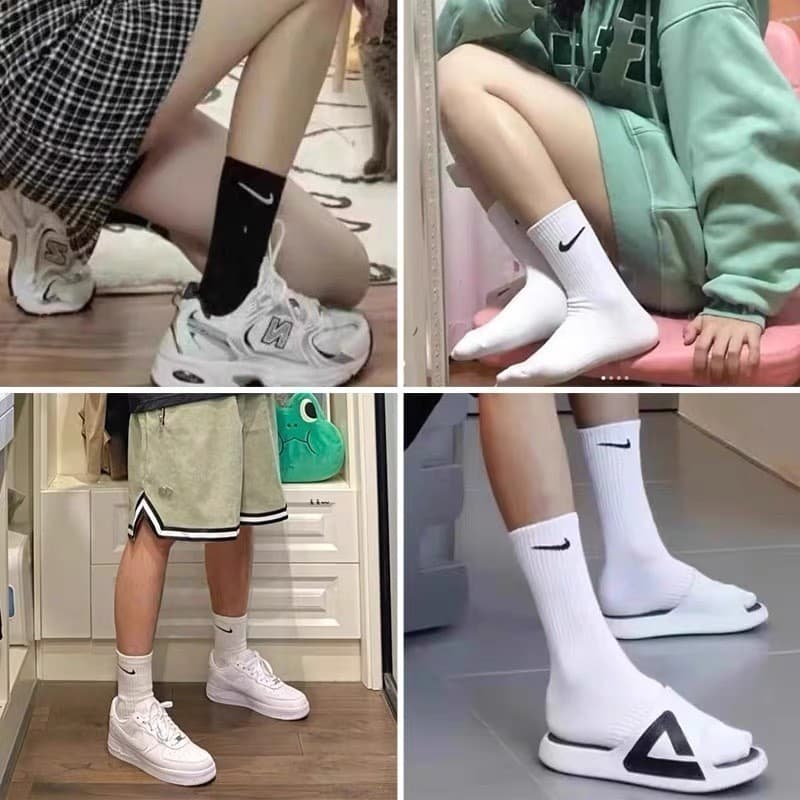 ถุงเท้าADIDAS ( คละสี 5คู่1กล่อง) ถุงเท้าลำลอง สำหรับใส่วิ่ง ใส่ออกกำลังกาย ผ้าหนานิ่มไม่บาง ใส่สบาย - 4