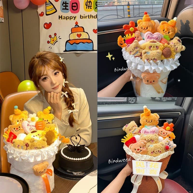 Aoduoyaya capybara ช่อดอกไม้ ช่อคาปิบาร่า ตุ๊กตาช่อดอกไม้ ของขวัญปีใหม่ วาเลนไทน์ รับปริญญา - 3