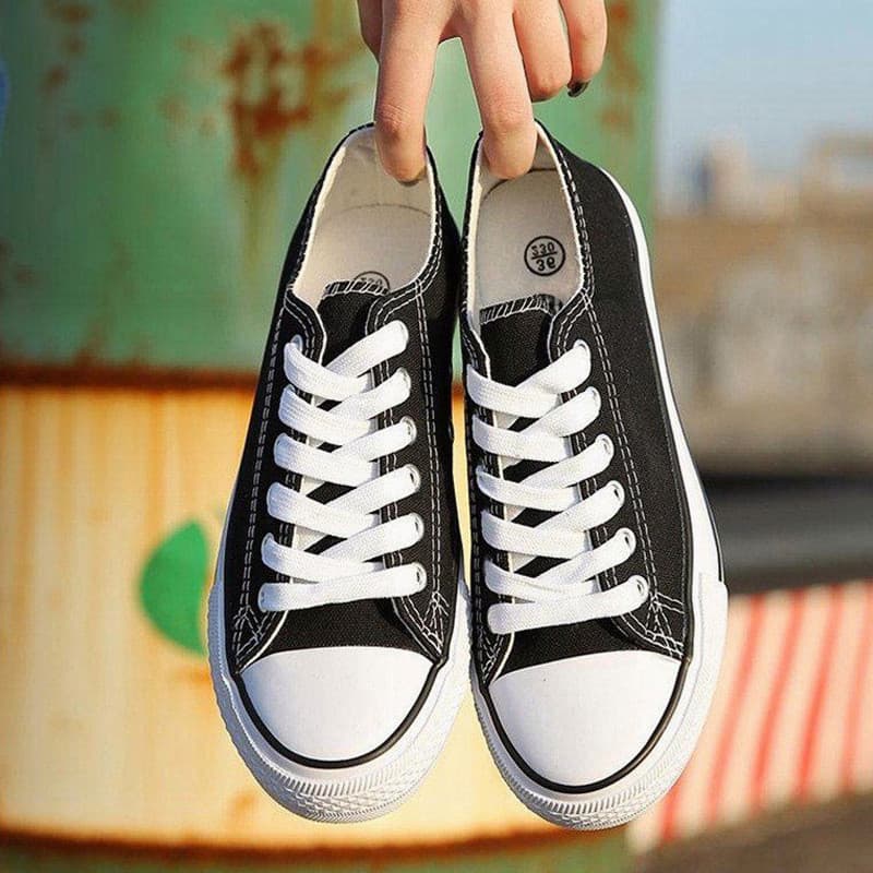 รองเท้าผ้าใบสไตล์เกาหลี สำหรับนักเรียน เรียบง่าย ลำลอง ใส่สบาย ทันสมัยและใช้งานได้หลากหลาย ไซส์ 36-44