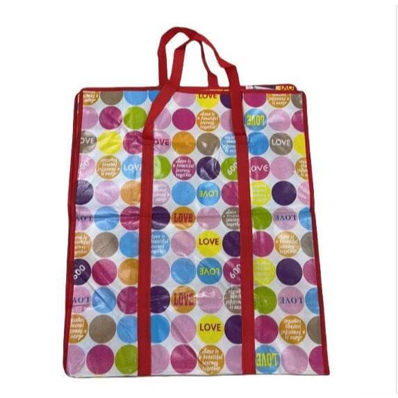 ถุงกระสอบป่านกันน้ำ มีซิปและหูหิ้ว ใช้โดยพ่อค้าแม่ค้าในตลาดซานเผิง (มีหลายแบบให้เลือก) - 4