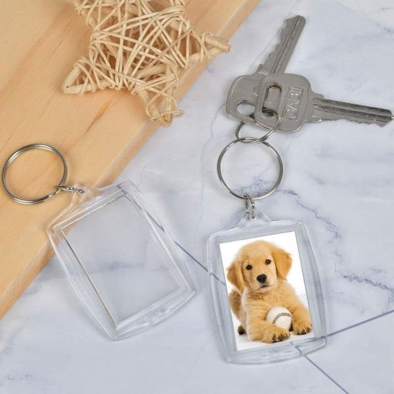 10/30/50 ชิ้น พวงกุญแจกรอบรูปเปล่าใสแบบกำหนดเอง / พวงกุญแจแบบแยกรูปอะคริลิค - 2