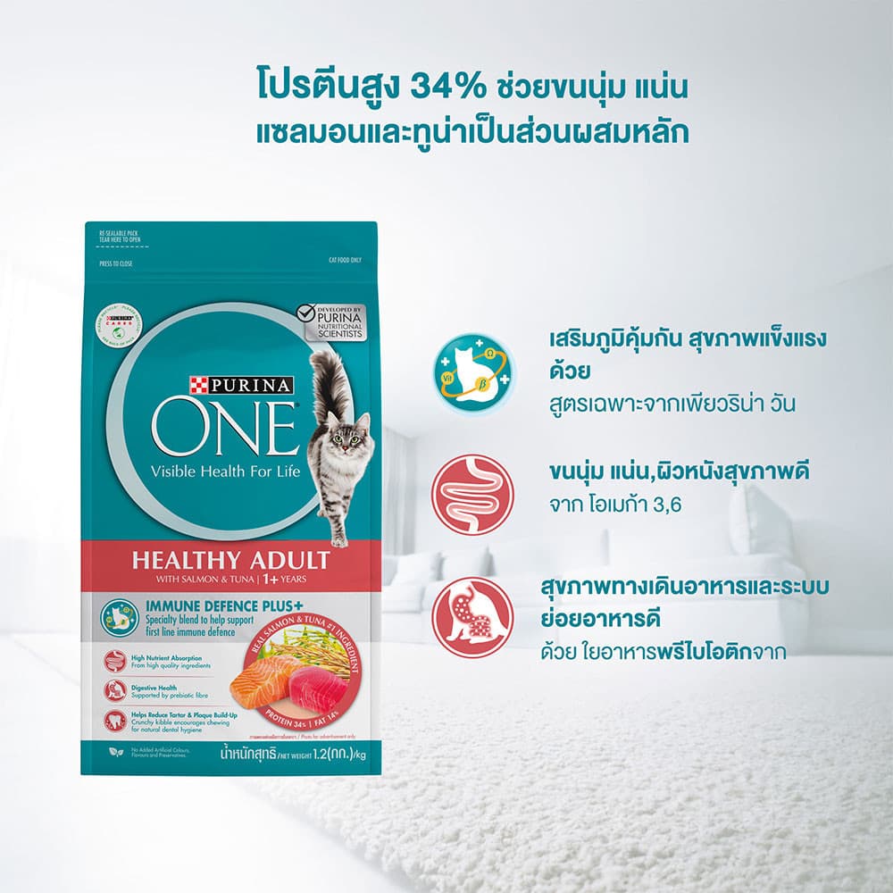 [เลือกรสชาติได้] Purina One อาหารแมว 6.6กก - 1