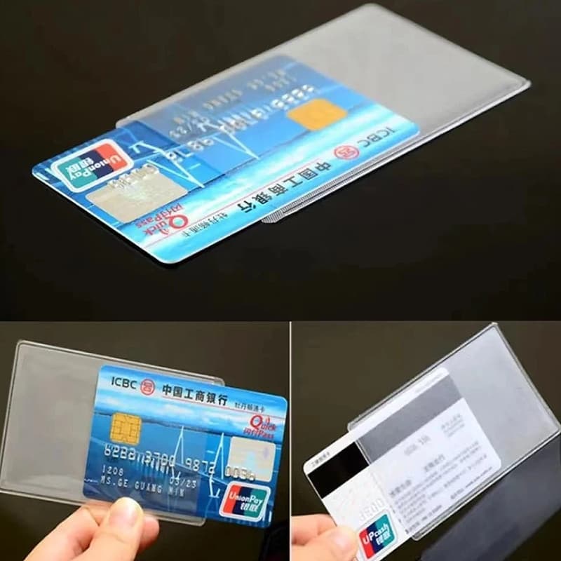 กันน้ํา ใส ที่ใส่บัตรประชาชน / เคสใส่บัตร พลาสติก ป้องกัน ปลอกการ์ดแม่เหล็ก PVC - 2