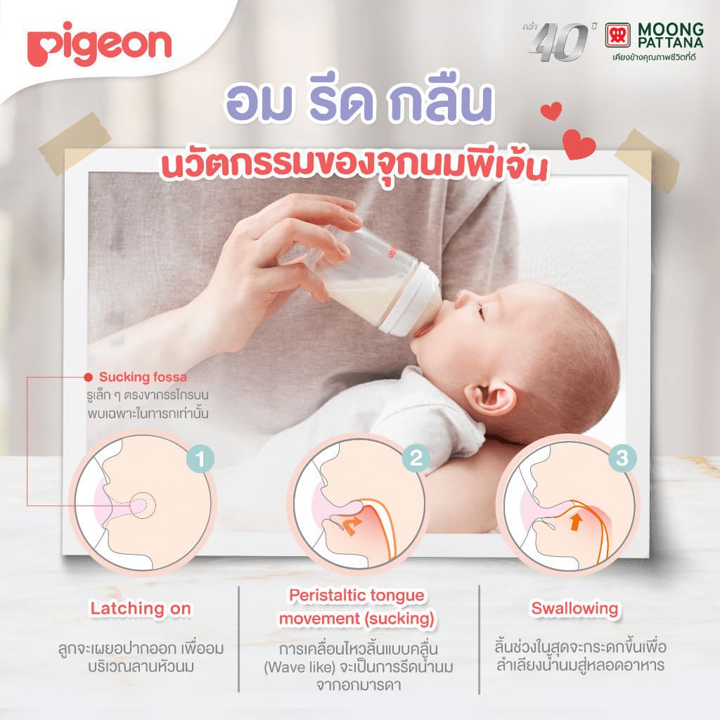 Pigeon พีเจ้น จุกนมเสมือนฯซอฟท์ทัส รุ่นพลัส ไซส์ S/M/L/LL/LLL แพ็ค4 - 1